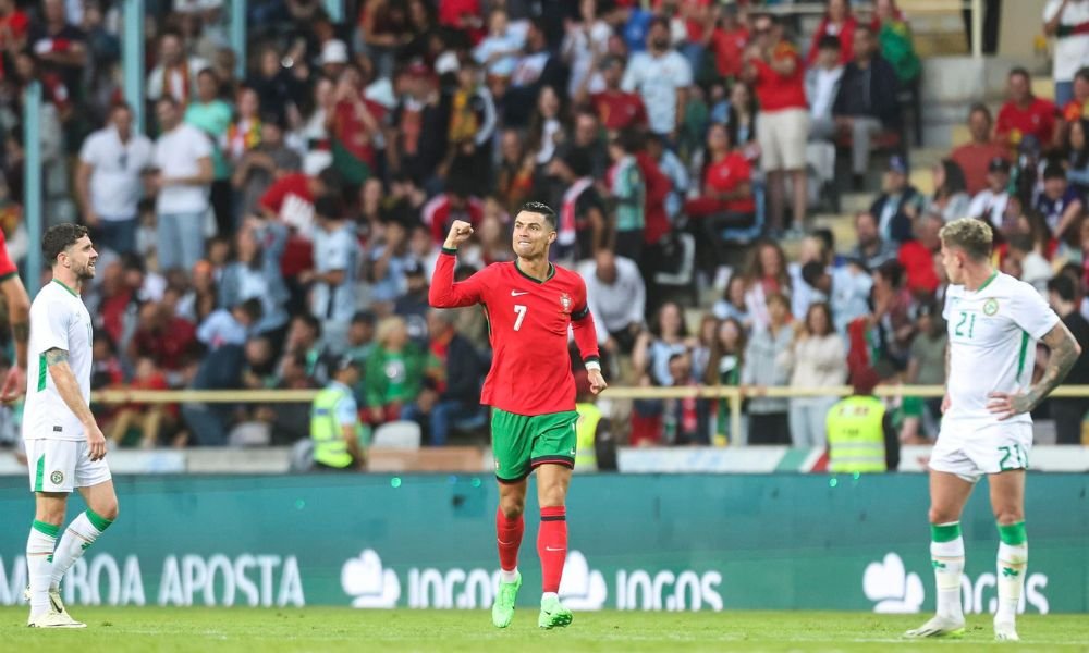 Cristiano Ronaldo marca duas vezes na vitória de Portugal sobre a Irlanda